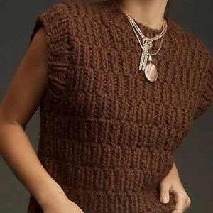 English Factory Brown Sweater Vest